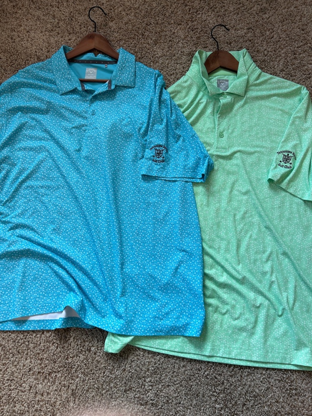 Callaway Blue & Mint Green Short-Sleeve Performance Polo Duo bundle of 2